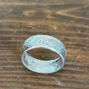Vintage Silver Coin Ring